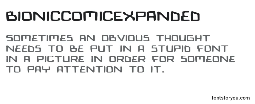 Fonte BionicComicExpanded