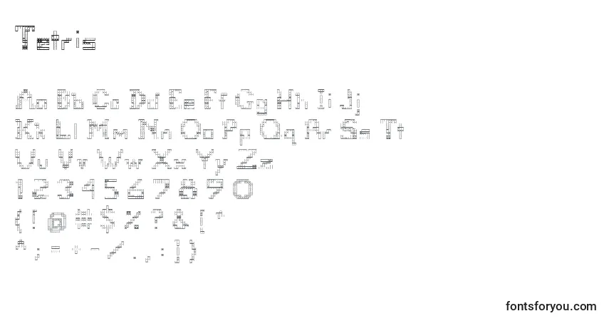 Шрифт Tetris – алфавит, цифры, специальные символы