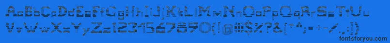 Fonte Tetris – fontes pretas em um fundo azul