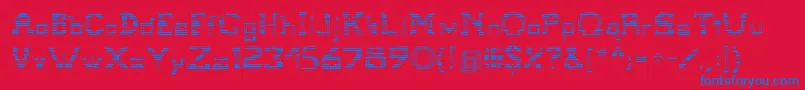 Tetris Font – Blue Fonts on Red Background