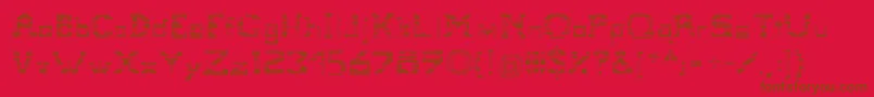 フォントTetris – 赤い背景に茶色の文字