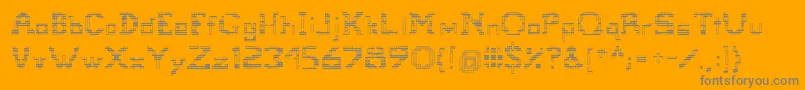 Czcionka Tetris – szare czcionki na pomarańczowym tle