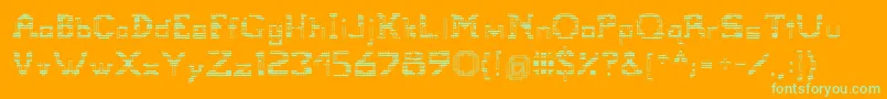 Шрифт Tetris – зелёные шрифты на оранжевом фоне