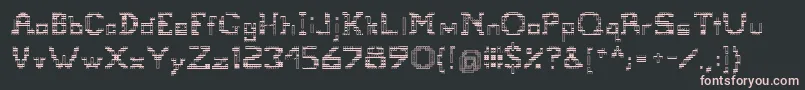 Tetris Font – Pink Fonts on Black Background