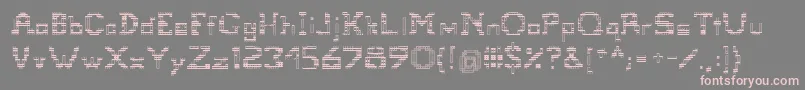 Tetris-fontti – vaaleanpunaiset fontit harmaalla taustalla