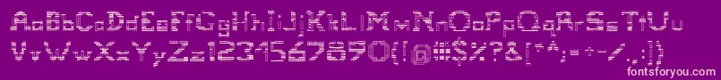 Fonte Tetris – fontes rosa em um fundo violeta