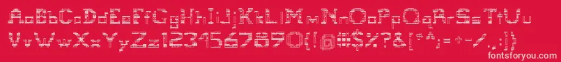 Tetris Font – Pink Fonts on Red Background