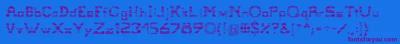 Tetris Font – Purple Fonts on Blue Background