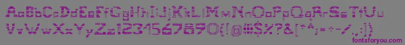 Fonte Tetris – fontes roxas em um fundo cinza