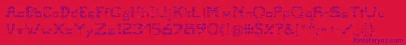 Tetris Font – Purple Fonts on Red Background