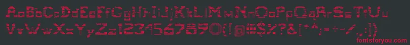 Шрифт Tetris – красные шрифты на чёрном фоне