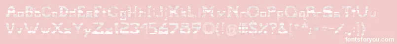 Tetris Font – White Fonts on Pink Background