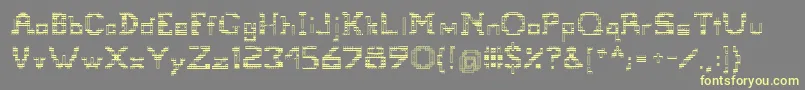 Tetris-fontti – keltaiset fontit harmaalla taustalla