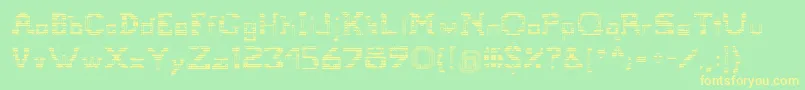 Tetris Font – Yellow Fonts on Green Background