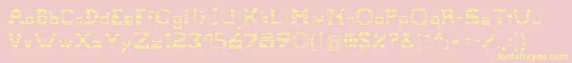 Tetris Font – Yellow Fonts on Pink Background