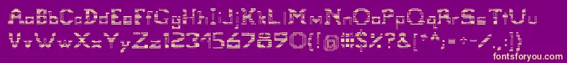 Tetris Font – Yellow Fonts on Purple Background