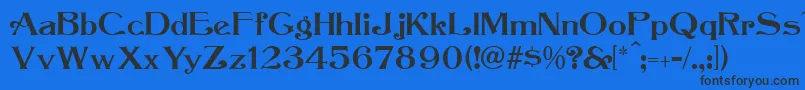 OrbitAntique Font – Black Fonts on Blue Background