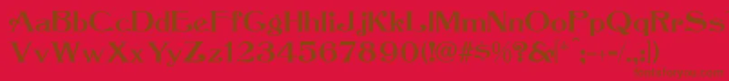 OrbitAntique Font – Brown Fonts on Red Background