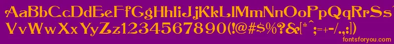 OrbitAntique Font – Orange Fonts on Purple Background