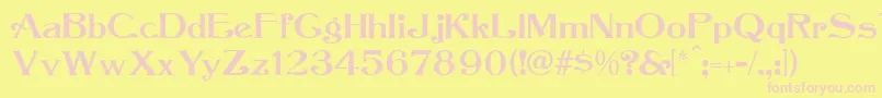 OrbitAntique Font – Pink Fonts on Yellow Background