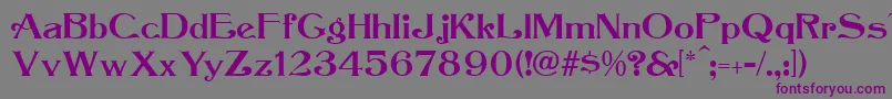 OrbitAntique Font – Purple Fonts on Gray Background