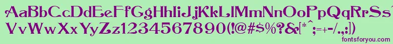 OrbitAntique Font – Purple Fonts on Green Background