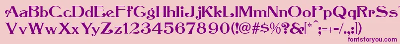 OrbitAntique Font – Purple Fonts on Pink Background