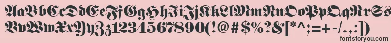 FirallyRegular Font – Black Fonts on Pink Background