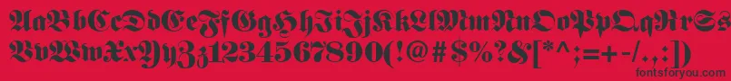 FirallyRegular Font – Black Fonts on Red Background