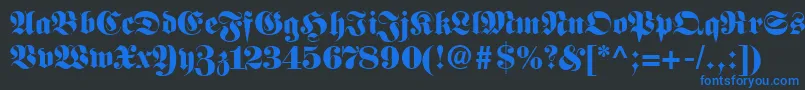 FirallyRegular Font – Blue Fonts on Black Background