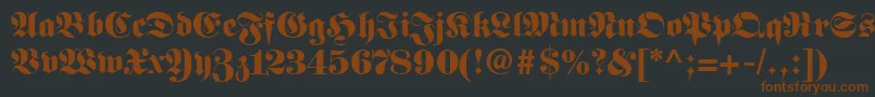 FirallyRegular-Schriftart – Braune Schriften auf schwarzem Hintergrund