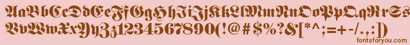 FirallyRegular Font – Brown Fonts on Pink Background