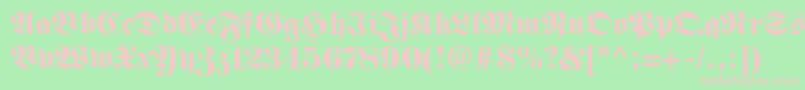 FirallyRegular Font – Pink Fonts on Green Background