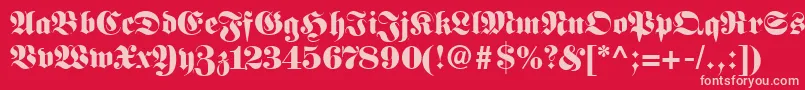 FirallyRegular Font – Pink Fonts on Red Background