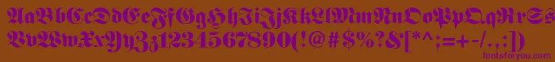 FirallyRegular Font – Purple Fonts on Brown Background