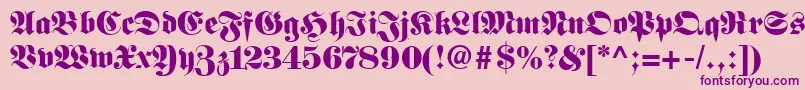 FirallyRegular Font – Purple Fonts on Pink Background