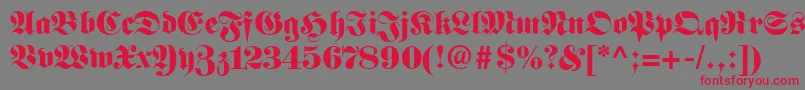 FirallyRegular Font – Red Fonts on Gray Background