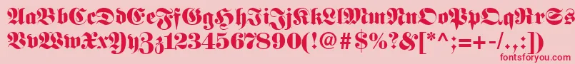FirallyRegular Font – Red Fonts on Pink Background