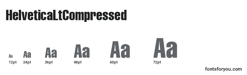 Размеры шрифта HelveticaLtCompressed