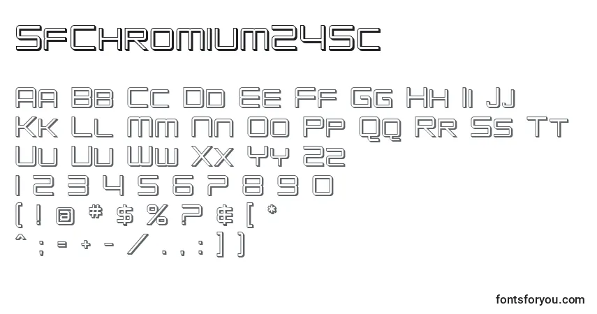Fuente SfChromium24Sc - alfabeto, números, caracteres especiales