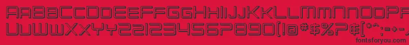 Saiba mais sobre a fonte SfChromium24Sc Fonte SfChromium24Sc – fontes pretas em um fundo vermelho