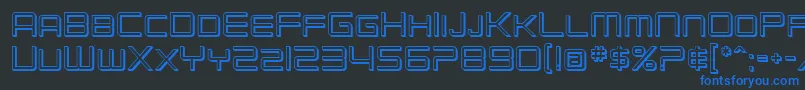 Шрифт SfChromium24Sc – синие шрифты на чёрном фоне