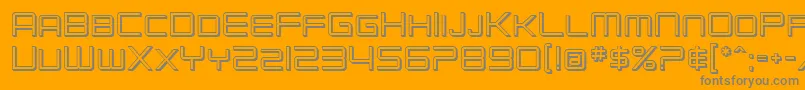 SfChromium24Sc Font – Gray Fonts on Orange Background