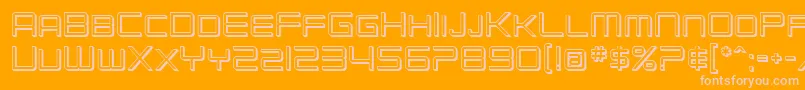 SfChromium24Sc-Schriftart – Rosa Schriften auf orangefarbenem Hintergrund