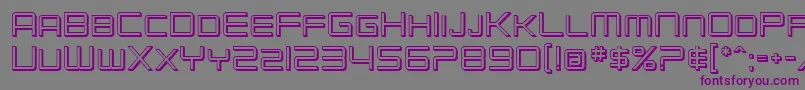 Czcionka SfChromium24Sc – fioletowe czcionki na szarym tle