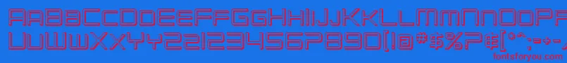 SfChromium24Sc-fontti – punaiset fontit sinisellä taustalla
