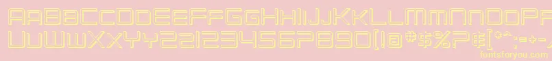 SfChromium24Sc-Schriftart – Gelbe Schriften auf rosa Hintergrund