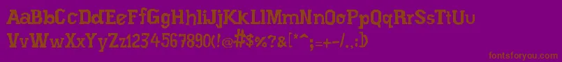 XiloProsa Font – Brown Fonts on Purple Background