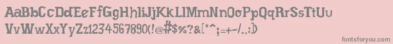 フォントXiloProsa – ピンクの背景に灰色の文字