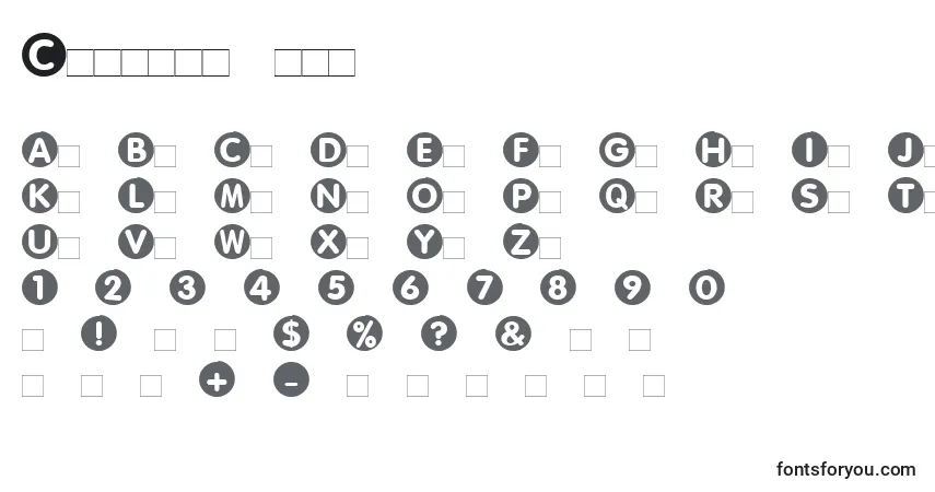 Circled ffy-fontti – aakkoset, numerot, erikoismerkit